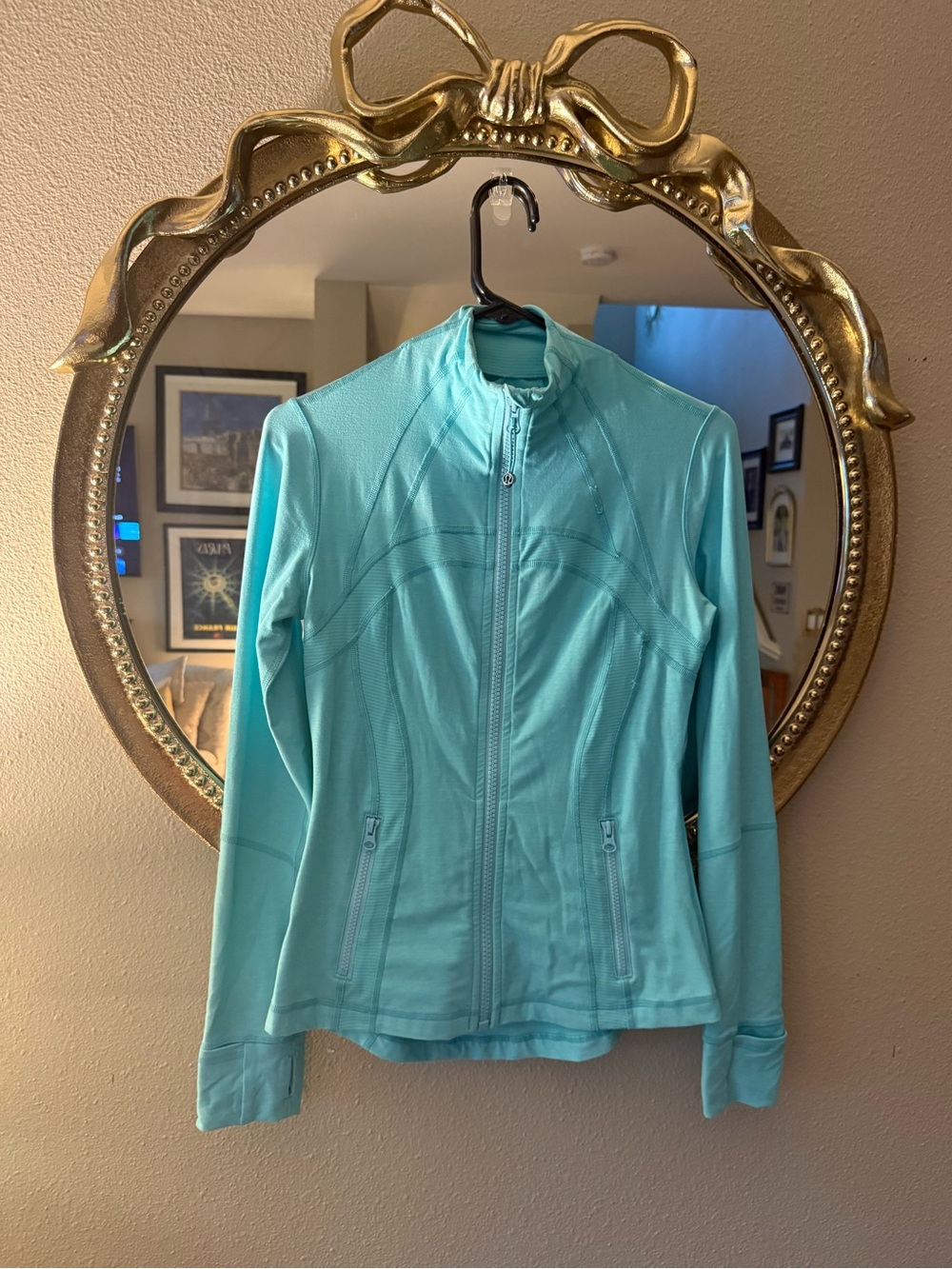 Lululemon Light Turquoise Full-Zip Active Jacket